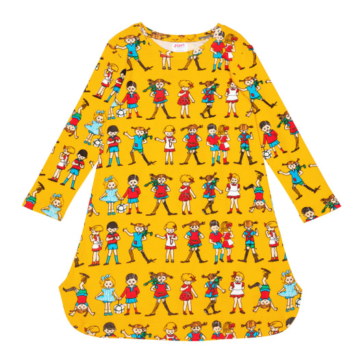 Pippi Longstocking Pippi and Friends Nightgown Yellow | Martinex Pippi Longstocking Pippi and Friends Nightgown Yellow | Martinex